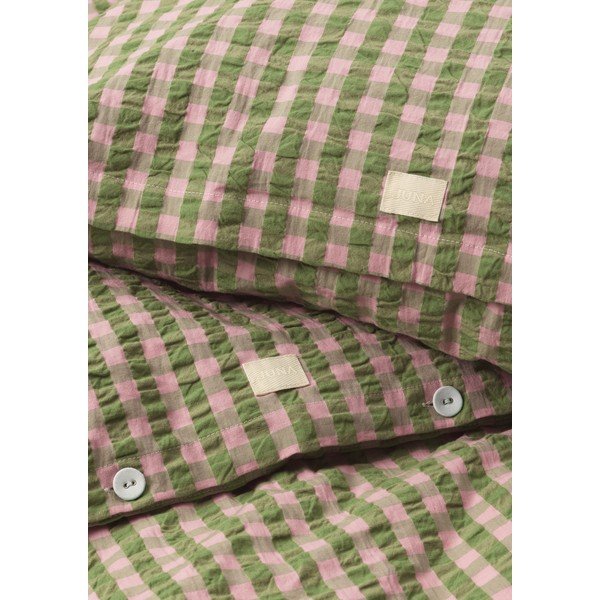 Zielono-różowa pościel jednoosobowa z kory 140x200 cm Bæk&Bølge – JUNA-image-3