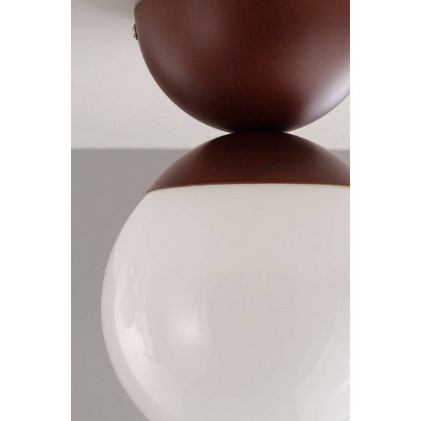 Biała/brązowa lampa sufitowa z opalowego szkła ø 15 cm Leah – Jotex-image-4