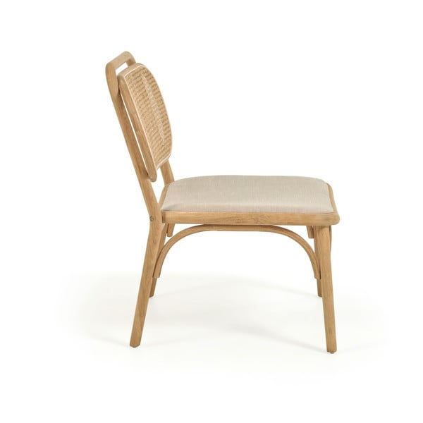 Beżowy fotel z plecionki trzcinowej Doriane – Kave Home-image-2