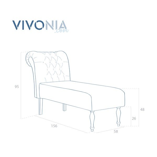 Musztardowy szezlong Vivonita Nellie-image-2