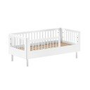 Białe łóżeczko z litego drewna bukowego 70x140 cm Forrest – Vipack