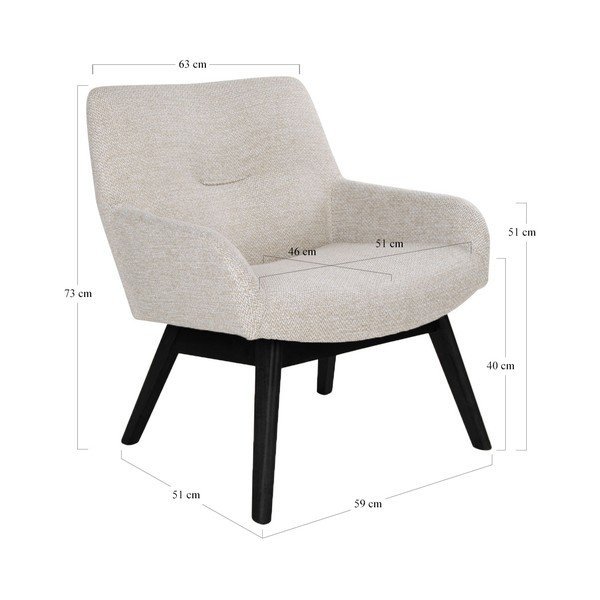 Beżowy fotel House Nordic London-image-4