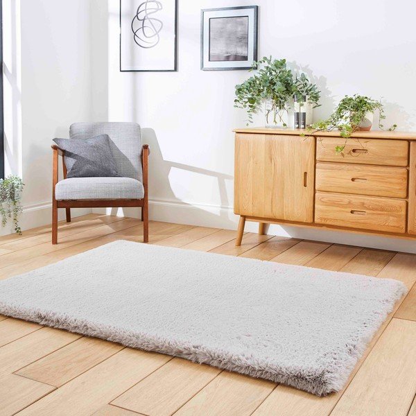 Jasnoszary dywan 150x230 cm Super Teddy – Think Rugs-image-2