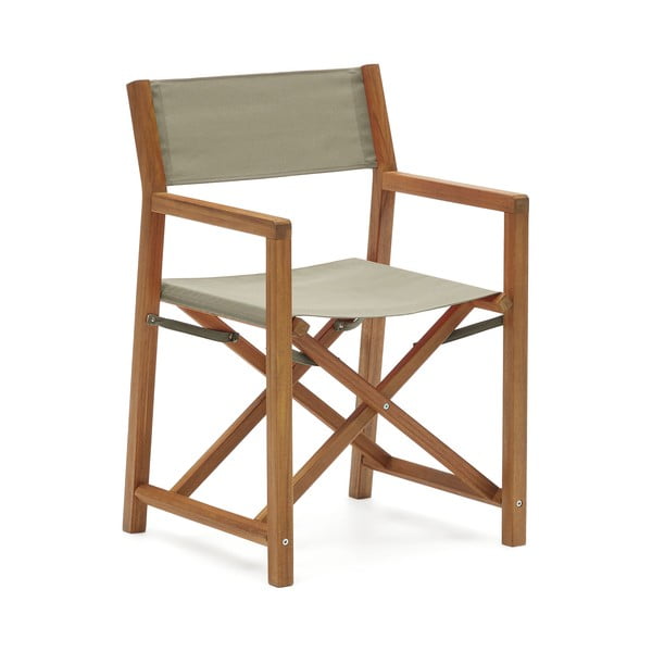 Zielone/naturalne drewniane krzesła ogrodowe zestaw 2 szt. Thianna – Kave Home