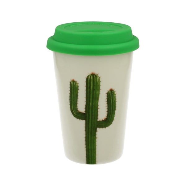 Porcelanowy kubek podróżny Duo Gift Cacti
