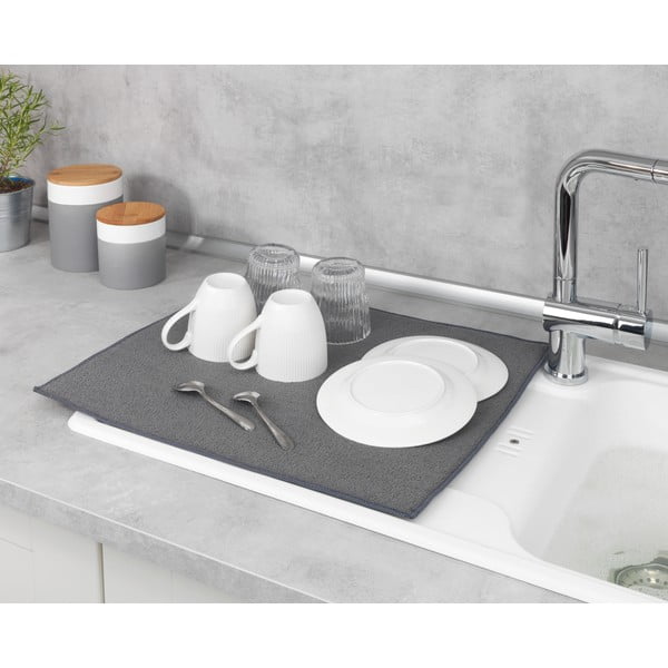 Szara chłonna podkładka pod mokre naczynia Wenko Miko-image-1