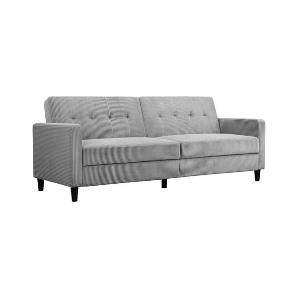 Jasnoszara sztruksowa rozkładana sofa 82 cm Hartford – Støraa