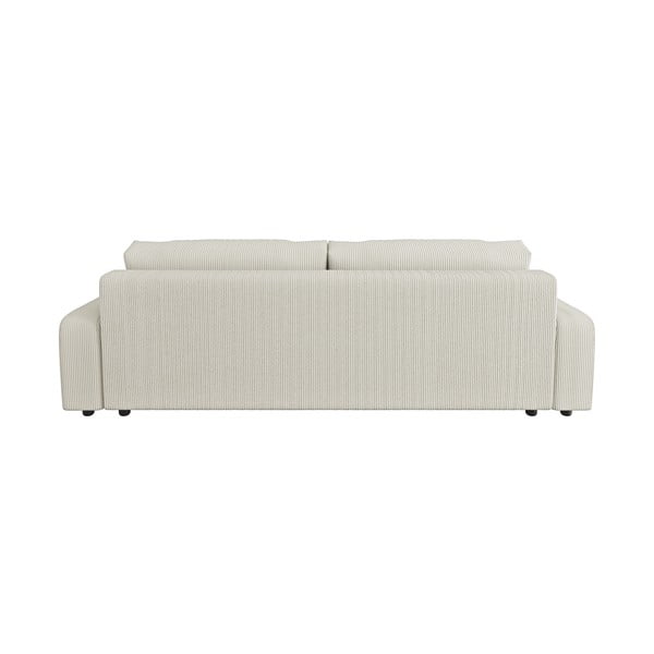 Kremowa sztruksowa rozkładana sofa ze schowkiem 234 cm Sara – Ropez-image-2