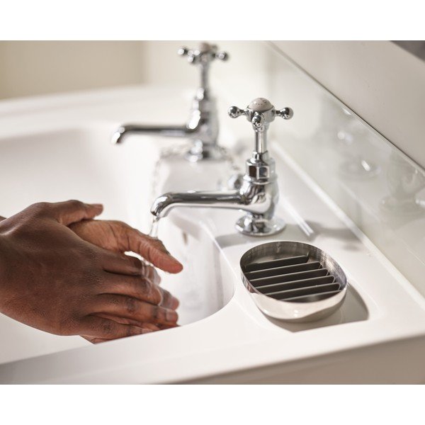 Mydelniczka ze stali nierdzewnej w kolorze srebra z połyskiem EasyStore Luxe – Joseph Joseph-image-1