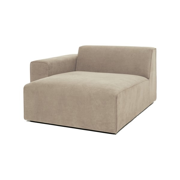 Beżowy moduł szezlonga do sztruksowej sofy Scandic Sting, lewostronny-image-2