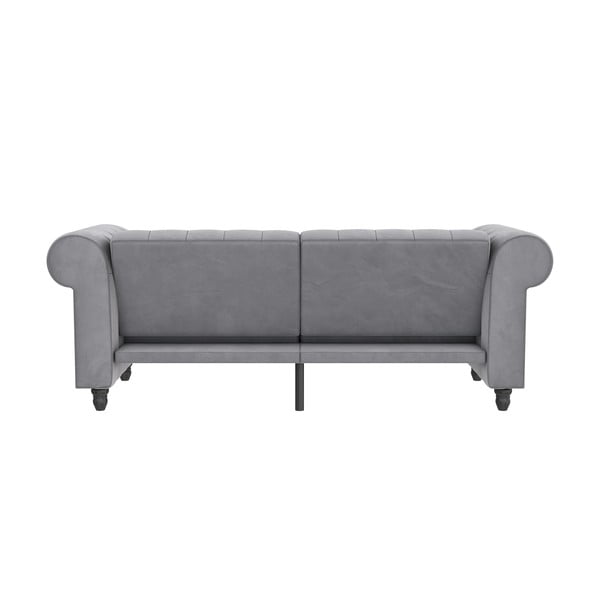 Jasnoszara aksamitna sofa 236 cm Felix – Støraa-image-4