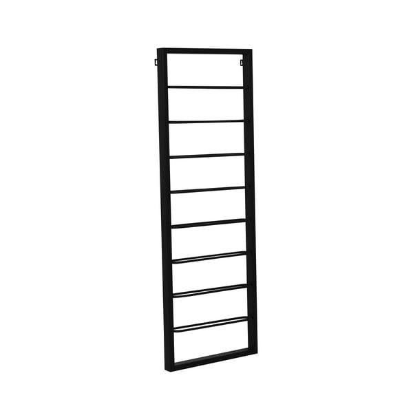 Czarny wiszący metalowy regał na wino 42x120x6 cm Macaben – Light & Living-image-3