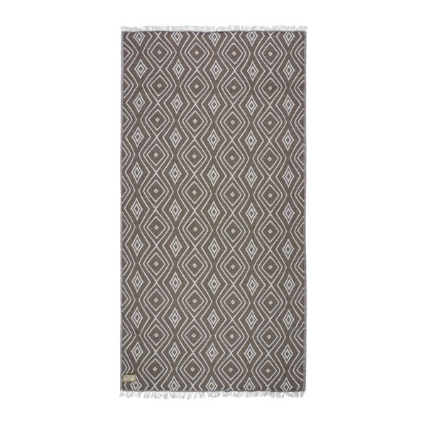 Brązowy ręcznik hammam Begonville Unity, 175x90 cm