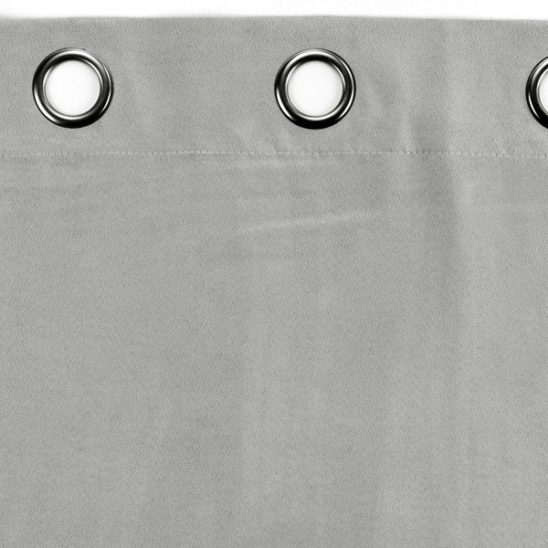 Jasnoszara zamszowa zasłona 140x240 cm Sultane – douceur d'intérieur-image-2