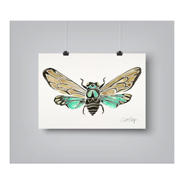 Plakat Americanflat Summer Cicada by Cat Coquillette, 30x42 cm