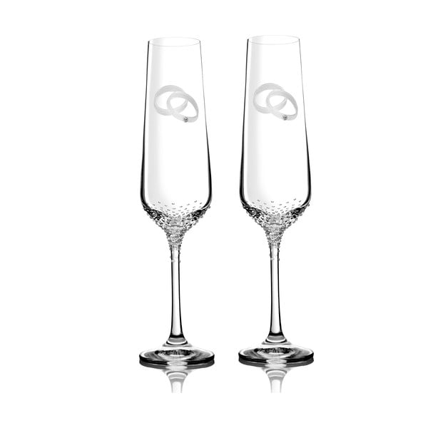 Zestaw 2 kieliszków do szampana Mania ze Swarovski Elements w eleganckim opakowaniu