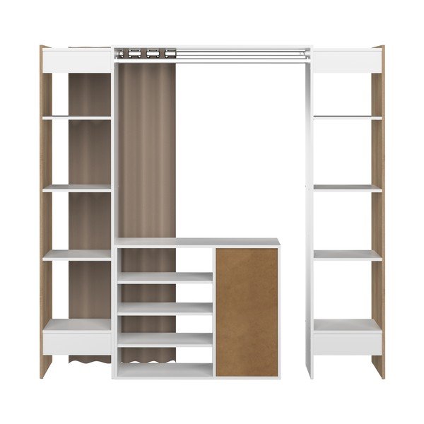 Biało-brązowa szafa 185x182 cm Tom – TemaHome -image-2