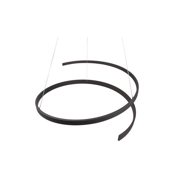 Czarna lampa wisząca LED ze sterowaniem głosowym/mobilną aplikacją i metalowym kloszem ø 75 cm Cinardi – CINQUE-image-2