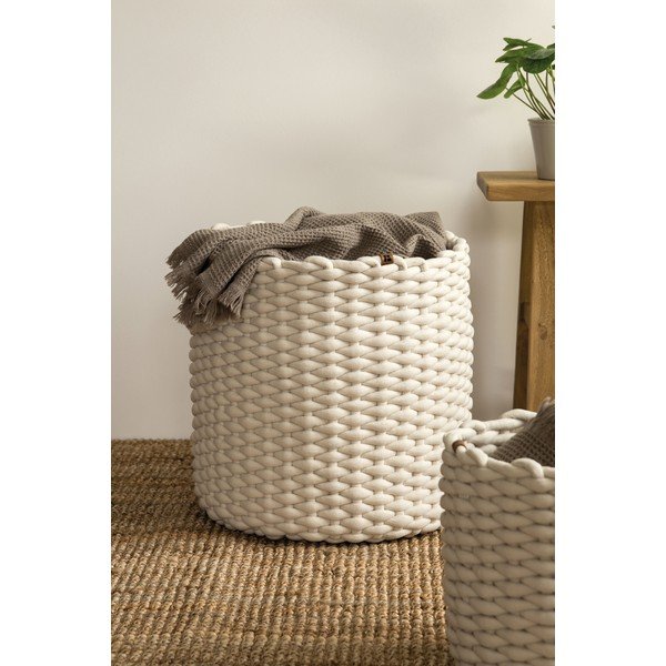 Tekstylny koszyk ø 40x40 cm Peach Skin Round XL – Bigso-image-1