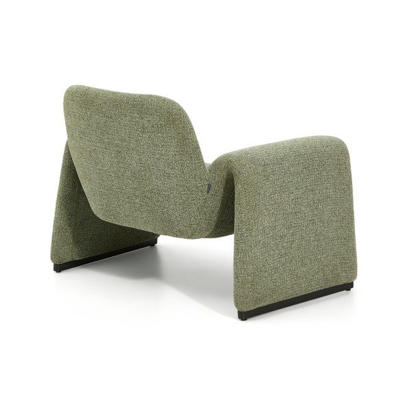 Zielony fotel z tkaniny szenilowej Melvia – Kave Home-image-4