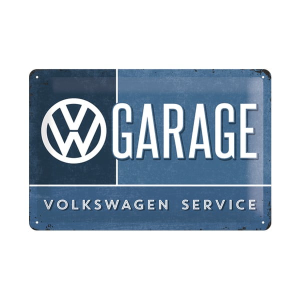 Blaszana tabliczka VW Garage, 20x30 cm