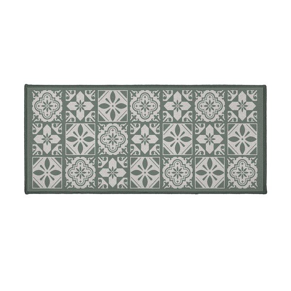 Zielony tekstylny dywanik łazienkowy 50x120 cm Constantine – douceur d'intérieur