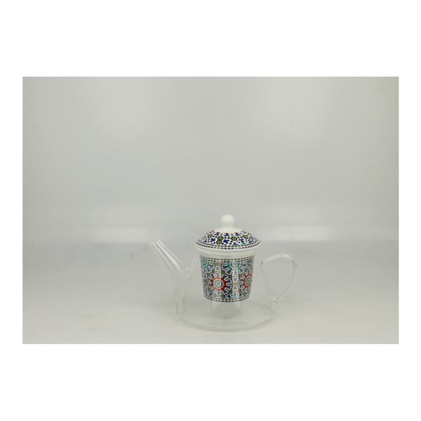 Dzbanek szklany do herbaty z porcelanowym sitkiem Duo Gift Maroko, 1200 ml