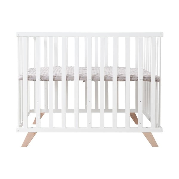 Biały kojec dla dzieci z litego drewna bukowego 75x100 cm Lil Planet – Roba-image-3