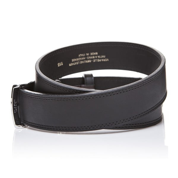 Pasek skórzany Elegant Black, 130 cm-image-1
