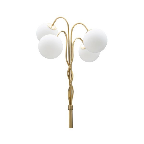 Lampa stojąca w biało-złotym kolorze ze szklanym kloszem (wysokość 176 cm) Glamy – Mauro Ferretti-image-1