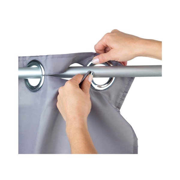 Szara zasłona prysznicowa Wenko Comfort Flex, 180x200 cm-image-2