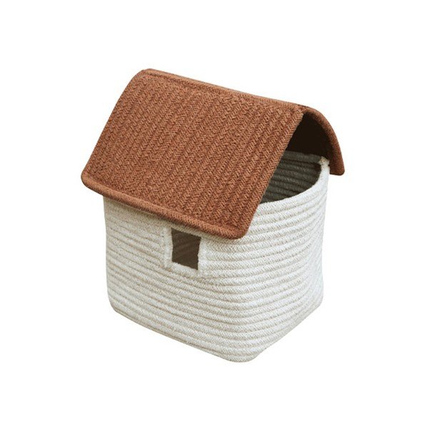 Kremowy tekstylny dziecięcy kosz na zabawki 22x22x34 cm House Toffee – Lorena Canals-image-3