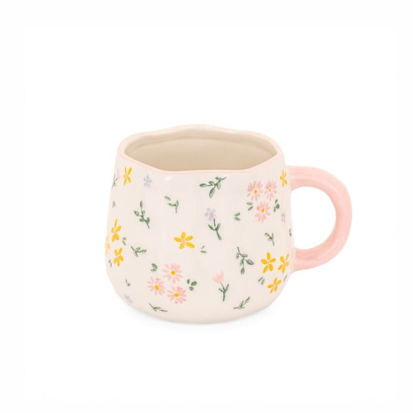 Kremowy kamionkowy kubek 375 ml Ditsy – Sass & Belle