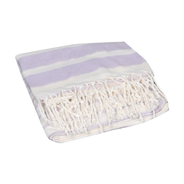 Jasnofioletowy ręcznik hammam Aqua Lilac, 90x190 cm