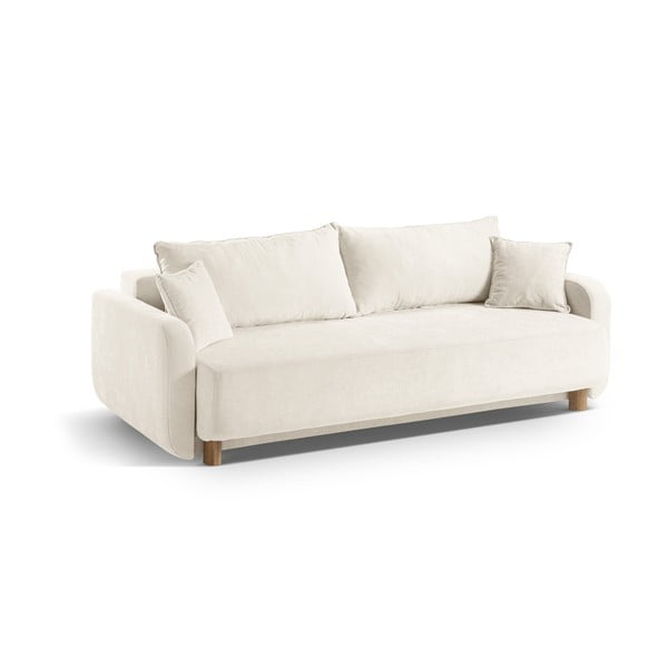 Kremowa rozkładana sofa ze schowkiem 231 cm Elen – Micadoni -image-2