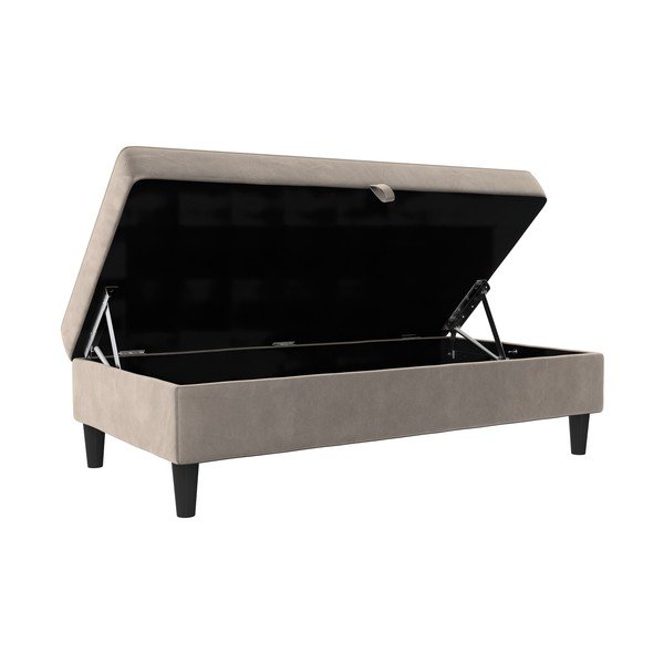 Szary aksamitny podnóżek Hartford – Støraa-image-4