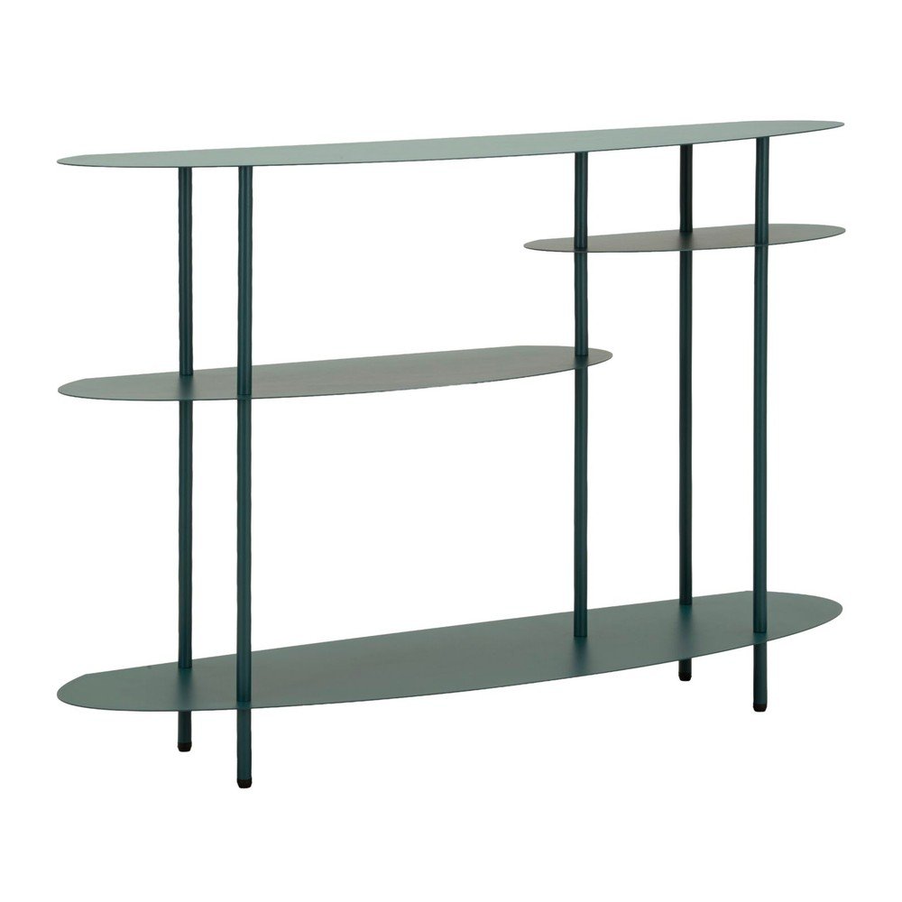 Zielononiebieska metalowa konsola 34x118 cm Saturn – Mauro Ferretti