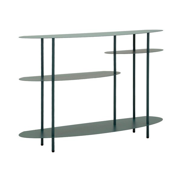 Zielononiebieska metalowa konsola 34x118 cm Saturn – Mauro Ferretti