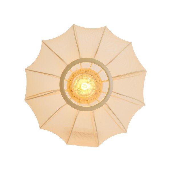 Kremowa lampa sufitowa z tekstylnym kloszem ø 40 cm Plumalia – Light & Living-image-3