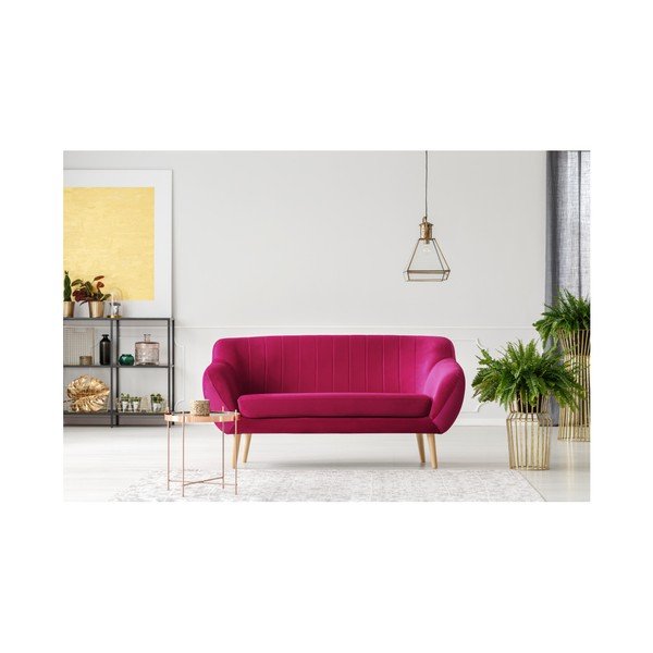 Różowa sofa 2-osobowa Mazzini Sofas Benito-image-4