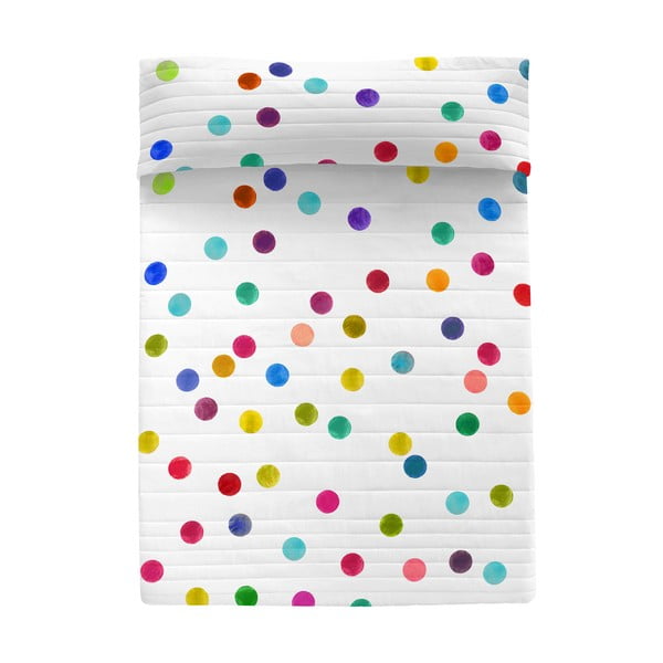 Biała bawełniana narzuta pikowana 240x260 cm Confetti – Happy Friday