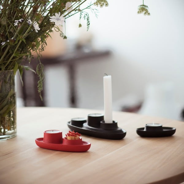 Jasnoszary świecznik EMKO Aye Aye Two Candles-image-2