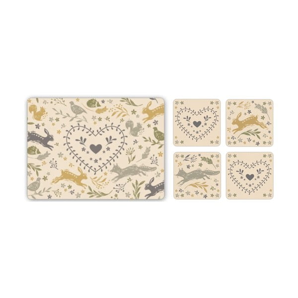 Zestaw mat stołowych i podkładek 8 szt. Woodland – Cooksmart ®-image-3