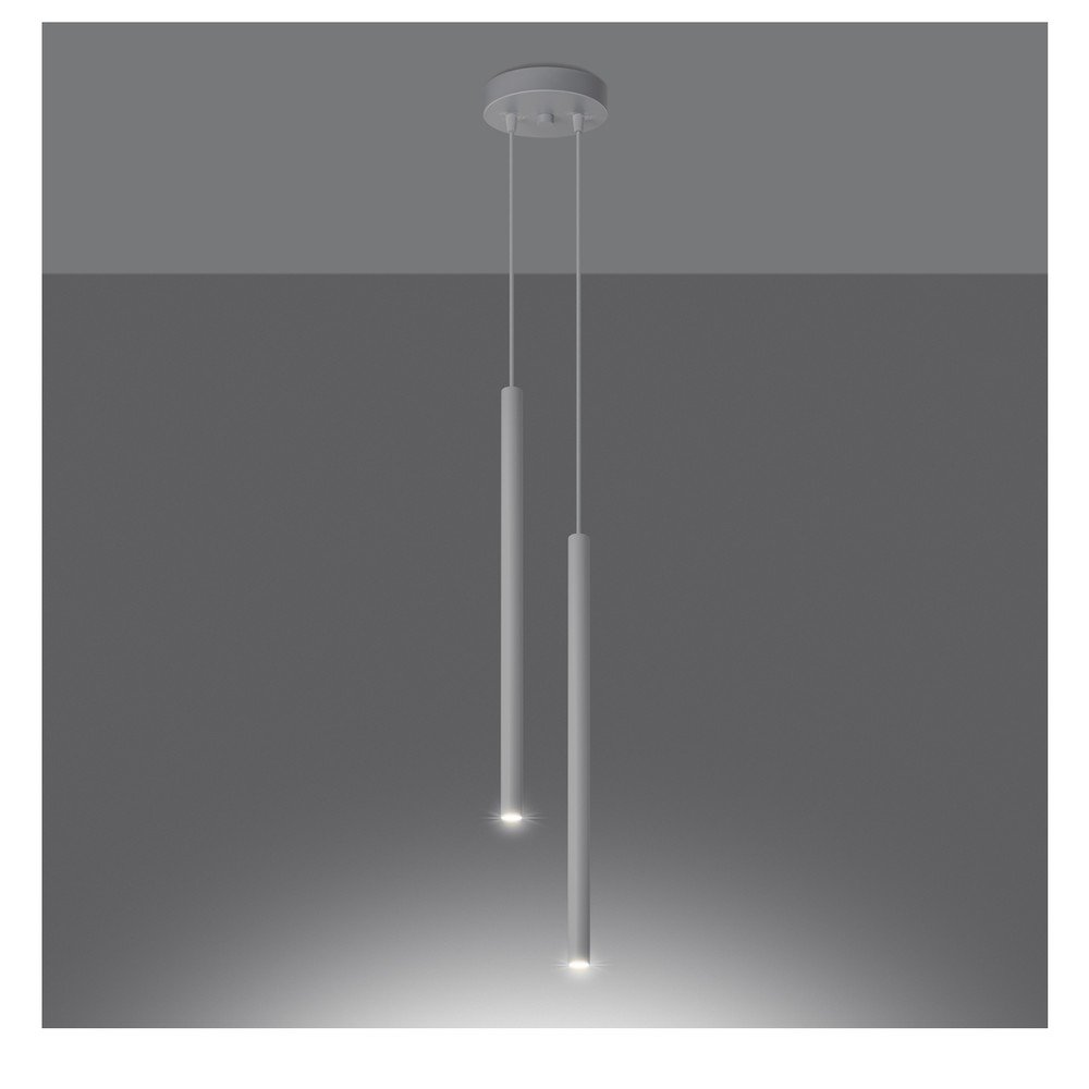Biała metalowa lampa wisząca ø 15 cm Fideus – Sollux (zdjęcie 5)