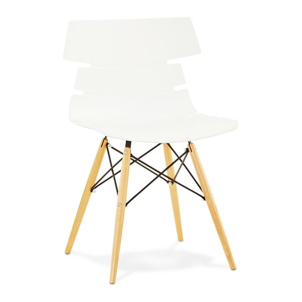 Białe krzesło do jadalni Kokoon Design Strata