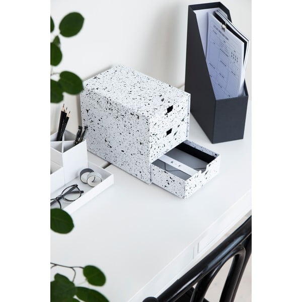 Czarno-biały organizer z 3 szufladkami Bigso Box of Sweden Ingrid-image-1