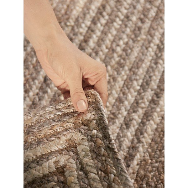 Chodnik z juty dwustronny/tkany ręcznie w jasnym naturalnym kolorze/w ciemnym naturalnym kolorze 80x300 cm Juno – Hanse Home-image-4