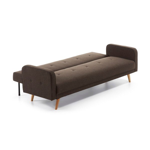 Ciemnobrązowa sofa rozkładana La Forma Regor-image-3