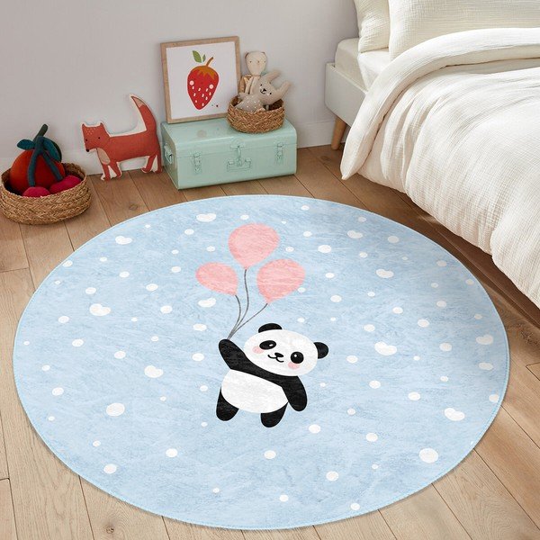 Jasnoniebieski dywan dziecięcy ø 80 cm Comfort – Mila Home-image-4