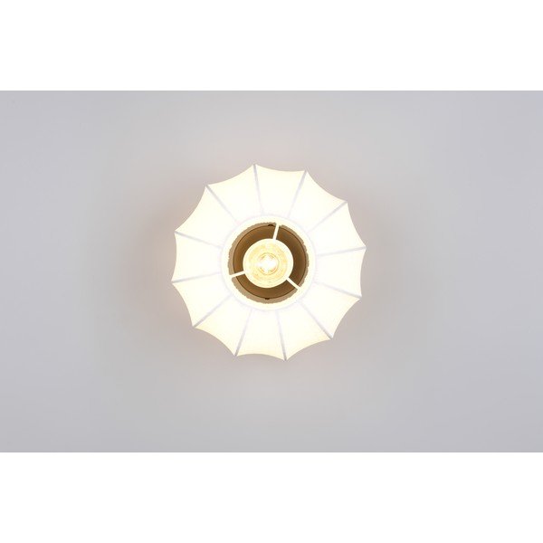 Biała metalowa lampa sufitowa z tekstylnym kloszem ø 25 cm Madleine – Reality-image-4